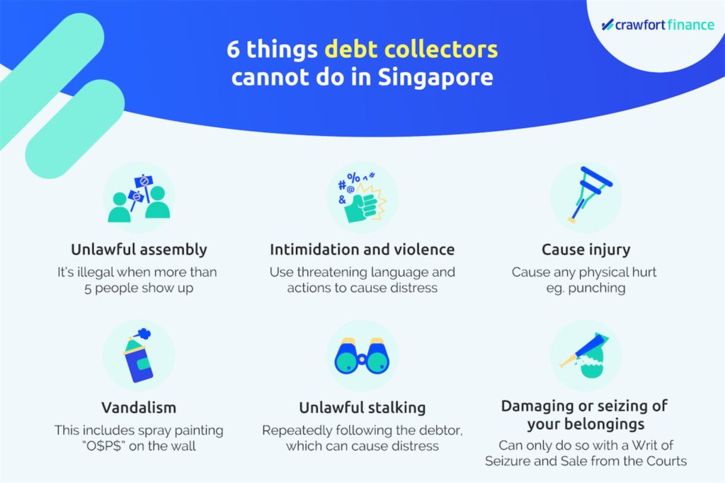 infographic on the things debt collectors cannot do