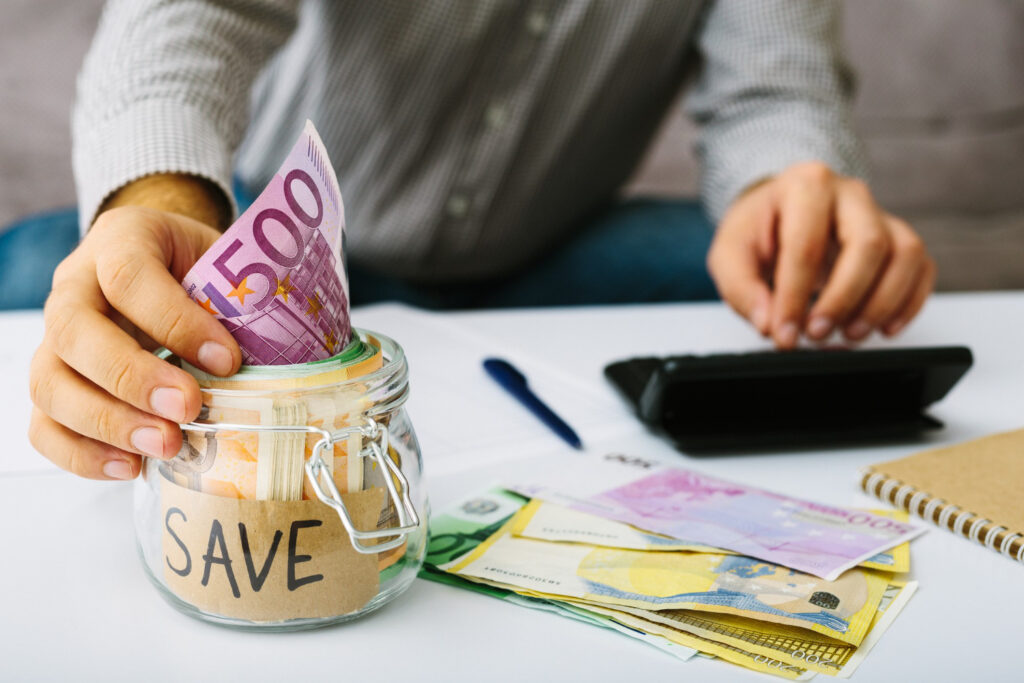 Saving money jar for Fixed Deposit