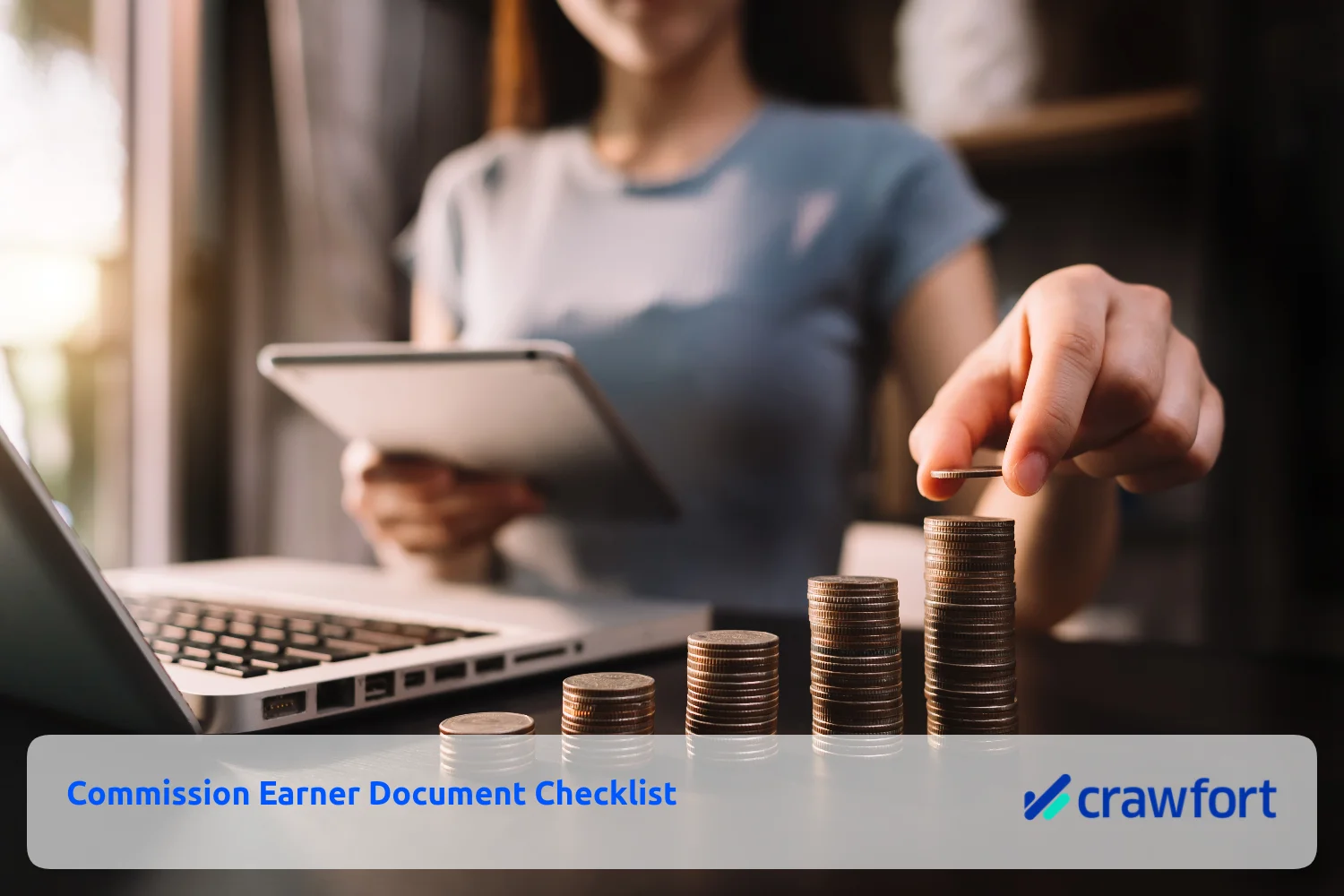 Commission earner organising variable-income records and payment evidence